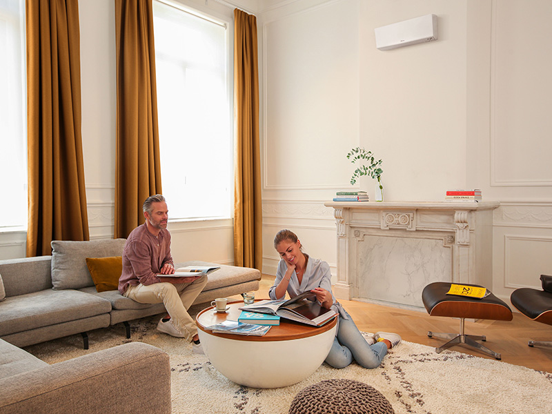 Gemütliche Atmosphäre zu Hause dank Klimaanlagen von Daikin